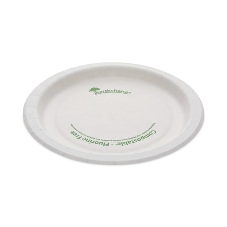 Pactiv EarthChoice Pressware Compostable Dinnerware, Plate, 6", White, PK750 PK PSP06EC